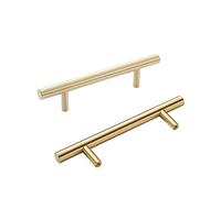 SZLXJMFL Kitchen Door Handles Gold, 2 Pack Kitchen Cabinet Handles Brass Drawer Pulls Solid Brass | Overall Length: 50-1000 mm Bar Handle for Furniture Door-320mm/12.5in