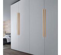 SZLXJMFL Kitchen Door Handles Modern,2 Pack Cupboard Handles Matte Gold Solid Aluminum Alloy | Anodized Surface I Shaped Handle Hole Centers: 32-1024mm Drawer Pull Handles 960mm/37.8in