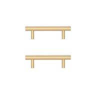 SZLXJMFL Kitchen Handles Gold, 2 Pack Furniture Handles Solid Brass | Brushed, Drawer Pulls Hole Center: 64-850mm Cupboard Handles Kitchen Door Handles Cabinet Handles 76mm/29.5in