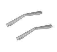 SZLXJMFL Silver Kitchen Cabinet Handles Modern, 2 pack Cupboard Handles Silver, Solid Zinc Alloy | Anodized Surface, Hole centers: 64-128mm Bow Shaped Handles Drawer Handles with Screws-125mm/4.9in