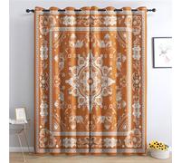 SZLYZM Boho Tribal Blackout Curtains, Mandala Ethnic Bedroom Curtains & Living Room Curtains 46x72 Inch 2 Panels Set, Thermal Eyelet Drapes Decorative Patterned Window Treatments 72 Drop (Wj-&259)