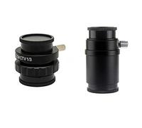 SZM CTV 1/2 1/3 1X Adapter 0.3X 0.5X C Mount Lens Adapter For Trinocular Stereo Microscope HDMI VGA USB Video Camera (Color : 1X and CTV 1-3)
