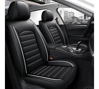 SZMBHSD Car Front seat covers, Compatible with Dacia Sandero Stepway, protective covers, car interior accessories (2 Pcs),Black-White