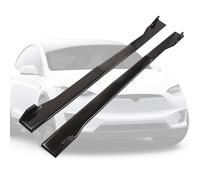 SZMBHSD Car three-stage side skirts spoiler, Compatible with Audi A6 C8 C7 C6 C5 C4, blade side skirts small surround split spoiler side shovel,Glossy-Black