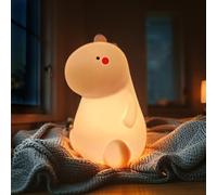 SZMDLX Dinosaur Night Light Baby,4 Colour Fixing Night Lights with 7 Colors Gradient USB Rechargeable Baby Night Light Cute Animal Silicone Kids Lamp for Girls Bedroom Accessories Breastfeeding Gift