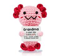 SZMDLX Positive Emotional Support Animals,Handmade Crochet Doll Knitted Stuffed Themed Good Luck Gifts Worry Dolls new job gifts for women & men (Grandma)