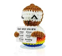 SZMDLX Positive Emotional Support Animals,Handmade Crochet Doll Knitted Stuffed Themed Good Luck Gifts Worry Dolls new job gifts for women & men (God)