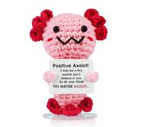 SZMDLX Positive Emotional Support Animals,Handmade Crochet Doll Knitted Stuffed Themed Good Luck Gifts Worry Dolls new job gifts for women & men (Axolotl)
