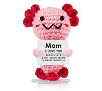SZMDLX Positive Emotional Support Animals,Handmade Crochet Doll Knitted Stuffed Themed Good Luck Gifts Worry Dolls new job gifts for women & men (Mom)
