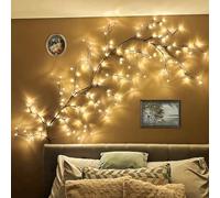 SZMiNiLED Enchanted Willow Vine Lights, Christmas Decorations 144 LEDs Flexible DIY Vines with Lights, 7.9FT Lighted Artificial Twinkling Tree Vines for Wall Bedroom Living Room Decor (No Remote)