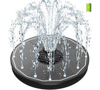 SZMP 3.5W Solar Fountain with 2000mAh Battery- Work On Cloudy Days -2025 Upgrade Glass Panel Solar Bird Bath Fountain, Hummingbird Water Feature Pump with 7 Nozzles, 4 Fixed Pipes for Garden, Pond