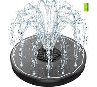 SZMP 3.5W Solar Fountain with 2000mAh Battery- Work On Cloudy Days -2026 Upgrade Glass Panel Solar Bird Bath Fountain, Hummingbird Water Feature Pump with 7 Nozzles, 4 Fixed Pipes for Garden, Pond