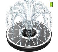 SZMP 3.5W Solar Fountain with 2000mAh Battery- Work On Cloudy Days -2026 Upgrade Glass Panel Solar Bird Bath Fountain, Hummingbird Water Feature Pump with 7 Nozzles, 4 Fixed Pipes for Garden, Pond