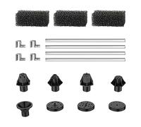 SZMP Fountain Pump Nozzle Kit, 8PCS Water Fountain Spray Head Set-Mushroom Water Spray Heads, 4 Fixer Rods, 3 Filter Cottons for Pond Fountain Submersible Pump Pool