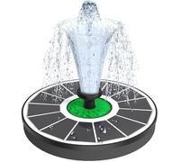 SZMP Solar Fountain 3.5W Bird Bath Fountains with Flower 2025 Upgraded Glass Panel, Solar Powered Water Fountain with 7 Nozzle & 4 Fixer, Solar Fountain Pump for Bird Bath, Garden, Pond, Pool (White)