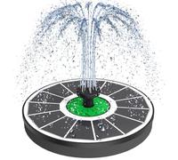 SZMP Solar Fountain 3.5W Bird Bath Fountains with Flower 2026 Upgraded Glass Panel, Solar Powered Water Fountain with 7 Nozzle & 4 Fixer, Solar Fountain Pump for Bird Bath, Garden, Pond, Pool (White)