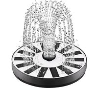 SZMP Solar Fountain Bird Bath Fountains 2025 Upgraded Glass Panel, Solar Powered Water Fountain with 7 Nozzle & 4 Fixer, Solar Fountain Pump for Bird Bath, Garden, Pond, Pool