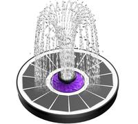 SZMP Solar Fountain with Flower, 3.5W Bird Bath Fountains, Solar Powered Garden Water Feature Pump for Humingbirds, Outdoor Water Fountain with 7-in-1 Nozzles, 4 Fixed Pipes for Garden, Pool, Pond