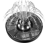 SZMP Solar Water Fountain Upgraded 100% Glass Panel, 3.5W Solar Powered Fountains Built-in 2200mAh Battery with 7 Nozzle & 4 Fixer, Solar Fountain Pump for Bird Baths, Pond, Fish Tank, Outdoor