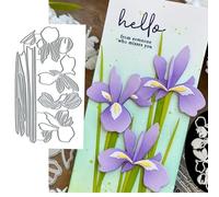 Sznilindm Floral Leaf Metal Die Cuts, Spring Flower Leaf Cutting Dies for Scrapbooking, DIY Embossing Paper Craft, 18X10CM/7.09X3.93 inch, Silver
