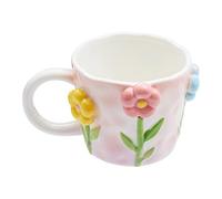 Szoyeay 3D Flower Coffee Mug Colorful Sunflower Ceramic Cup,12 oz Cute Handmade Mugs,Christmas Birthday Surprise for Friends Family or Flower Lovers (Colorful Sunflower)