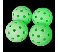 SZPENGC Glow in The Dark PickleBalls Ball, 4 Pack Pickleball-Balls Meet USAPA Requirement, 40 Holes Luminous Green Outdoor PickleBalls Balls, Durable Outdoor/Indoor Pickle Ball (White)