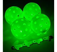 SZPENGC LED Light up Pickleball Ball, Glow in The Dark PickleBalls Balls, 4 Pack Pickleball-Balls Meet USAPA Requirement, 40 Holes Durable in/Outdoor Pickle Ball (Green)