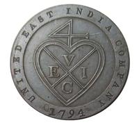 SZPIZBIM 1 Indian Rupee 1794 Foreign Reproduction Copper Commemorative Coin-default