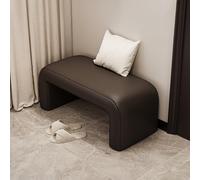 SZPLLZY Ottoman Bench, Upholstered Bedroom End of Bed Benches PU Leather Footrest Stool Accent Bench Storage Benches for Entryway Dining Room Living Room Bedroom(Black,80cm)