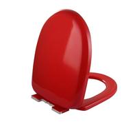 SZPLLZY Safe PP Oval Toilet Seat with Quiet Cushioning and Quick Release Hinge Universal U Shape Toilet Seat Cover for All Standard Size Fixtures (Red)