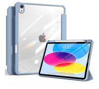 SZPSGC Case for iPad (A16) 11th Generation 11 Inch 2025/10th Generation 10.9 Inch 2022 Case with Pencil Holder with Clear Hard Back Shell, Ultra Slim Shockproof Soft TPU Frame Cove, Blue