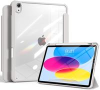 SZPSGC Case for iPad (A16) 11th Generation 11 Inch 2025/10th Generation 10.9 Inch 2022 Case with Pencil Holder with Clear Hard Back Shell, Ultra Slim Shockproof Soft TPU Frame Cove, Gray