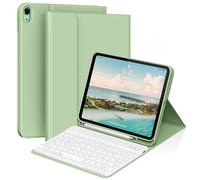 SZPSGC Case iPad (A16) 11/10th Gen 11/10.9 inch with Keyboard, Light Green