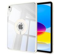 SZPSGC Clear Case iPad (A16) 11th Gen 11 inch 2025, iPad 10th Gen 10.9 Inch 2022, Magnetic Attraction Lightweight Cover, Transparent Hard Acrylic Back, Shockproof Impact Resistant, Cream White