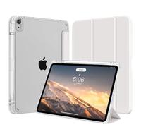 SZPSGC Hybrid Case for iPad A16 11 Inch 2025, for iPad 10 Generation 10.9 Inch 2022 with Pen Holder - Shockproof Protective Case with Transparent Hard Shell on the Back, Grey