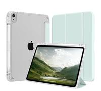 SZPSGC Hybrid Case for iPad A16 11 Inch 2025, for iPad 10 Generation 10.9 Inch 2022 with Pen Holder - Shockproof Protective Case with Transparent Hard Shell on the Back, Light Green