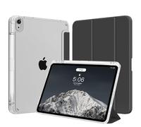 SZPSGC Hybrid Case for iPad A16 11 Inch 2025, for iPad 10 Generation 10.9 Inch 2022 with Pen Holder - Shockproof Protective Case with Transparent Hard Shell on the Back, Black