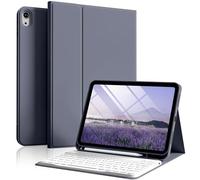 SZPSGC Keyboard Case for iPad (A16) 11th/10th Generation 2025/2022 11/10.9 inch, Smart Folio Cover with Pencil Holder, Detachable Wireless Bluetooth iPad Keyboard Case, Purple