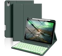 SZPSGC Keyboard Case for iPad A16 11th Generation 2025 / 10th Generation 2022 10.9 Inch, Detachable Backlit Keyboard with Pencil Holder, Smart Folio Cover, Auto Sleep/Wake,Green
