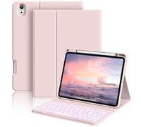 SZPSGC Keyboard Case for iPad A16 11th Generation 2025 / 10th Generation 2022 10.9 Inch, Detachable Backlit Keyboard with Pencil Holder, Smart Folio Cover, Auto Sleep/Wake, Pink