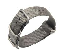 SZQSAYVLT SD2301 Watch Strap Black/Orange/Red/Gray/Deep Blue/Khaki/Green Nylon Tape 22MM/20MM Replace Wristwatch(Gris,20mm)
