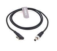 SZRMCC 12V PD Type-C USB C to Locking DC 2.1 2.5 Trigger Power Cable for Atomos Battery Eliminator Shinobi 7 Shogun Connect Video Devices Pix-E7 E5 Monitor (11.8inches/30cm, Straight Locking DC)