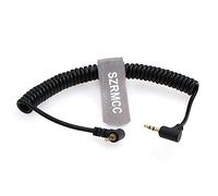 SZRMCC 2.5mm LANC Remote Control Cable Right Angle 2.5mm to 2.5mm Male Coiled Audio Extension Power Cable for Zoom Sony PXW-FS5 Handgrip Blackmagic URSA Mini (Coiled Cable)