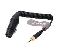 SZRMCC 3.5mm to XLR Coiled Cable,3-Pin XLR Female to Locking Gold 3.5mm TRS Stereo Microphone Coiled Cable for Sony UWPD Sound Wireless Audio Receivers