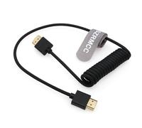 SZRMCC 8k 2.1 HDMI to HDMI Coiled Cable Ultra High Speed Soft HDMI Cable for Z Cam E2 Portkeys BM5 Atomos Shinobi Ninjav V Monitor Sony Canon Camera 50cm