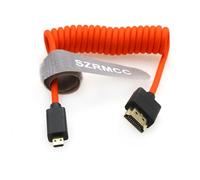 SZRMCC 8K 2.1 Micro HDMI to HDMI High Speed Coiled Braided Cable for Go-Pro Hero 3/4 Canon EOS M5 Sony A6000 A7III RX10 Nikon B500 Z6 Raspberry Pi 4 Atomos Ninja 2 Monitor