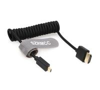 SZRMCC 8K 2.1 Micro HDMI to HDMI High Speed Coiled Braided Cable for GoPro Hero 3/4 Canon EOS M5 Sony A6000 A7III RX10 Nikon B500 Z6 Raspberry Pi 4 Atomos Ninja 2 Monitor