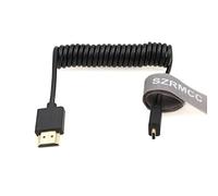 SZRMCC 8K 2.1 Micro HDMI to HDMI High Speed Coiled Cable for GoPro Hero 3/4 Canon EOS M5 Sony A6000 A7III RX10 Nikon B500 Z6 Raspberry Pi 4 Atomos Ninja 2 Monitor