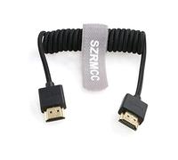 SZRMCC 8k 2.1HDMI Cable HDMI to HDMI Coiled Cable Ultra High Speed Soft HDMI Cable for Z Cam E2 Portkeys BM5 Atomos Shinobi Ninjav V Monitor Sony Canon Camera