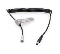 SZRMCC DC 5.5x2.5mm to Weipu SF610 2 Pin Female Plug Power Cable for BMPCC 4K Blackmagic Pocket Cinema 4K Camera (Coiled Cable, Straight DC2.5mm)